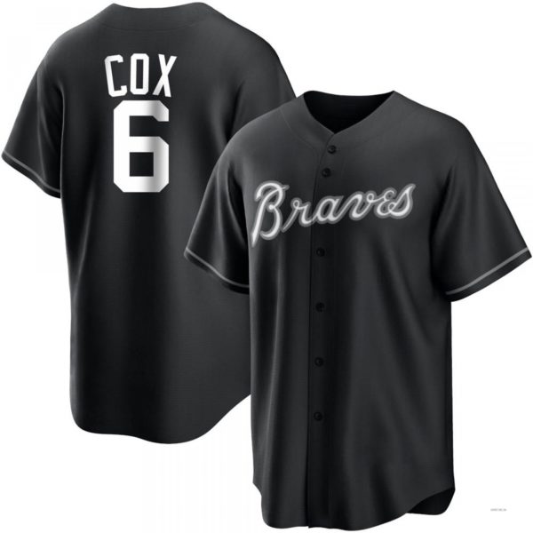 Custom #6 Black ATL Baseball Shirt Top