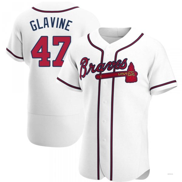 Custom #47 White ATL Baseball Shirt Top