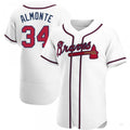 Custom #34 White ATL Baseball Shirt Top
