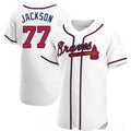 Custom #77 White ATL Baseball Shirt Top