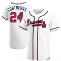 Custom #24 White ATL Baseball Shirt Top