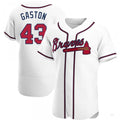 Custom #43 White ATL Baseball Shirt Top