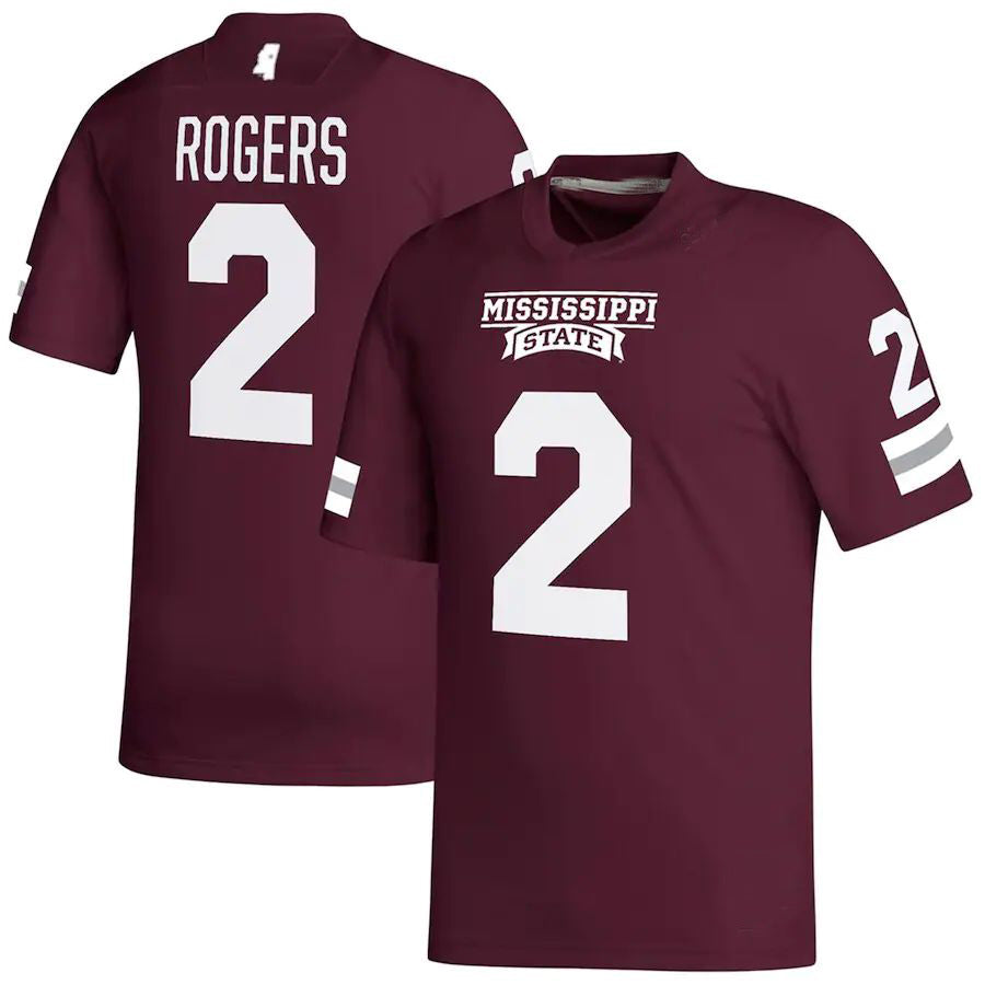 Custom #2 Maroon Football Shirt Top