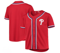 Custom Red PHI Baseball Shirt Top