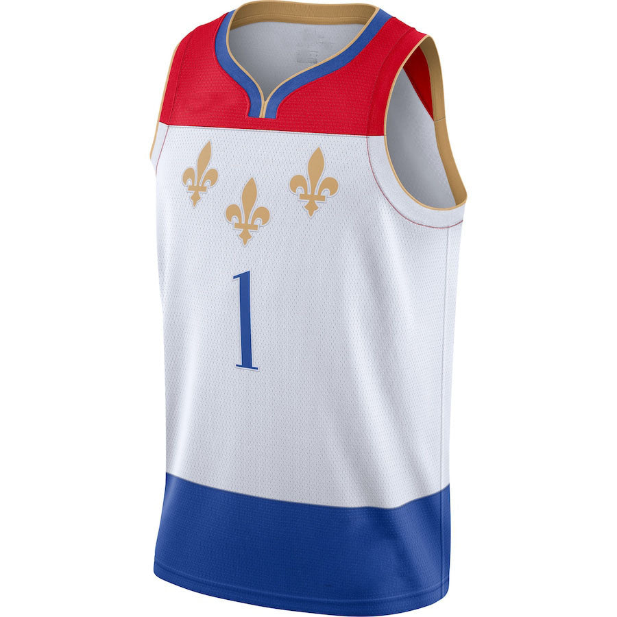 Custom #1 White 2020 NOP Basketball Shirt Top