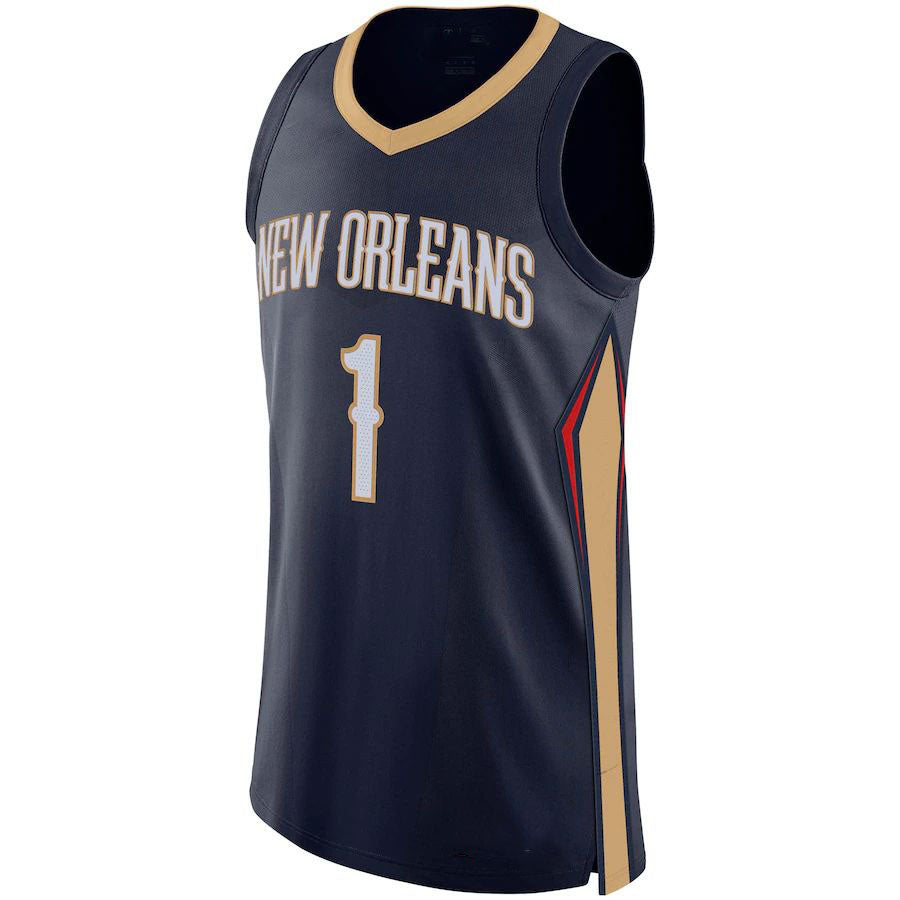 Custom #1 Navy NOP Basketball Shirt Top