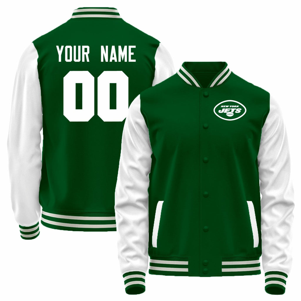 Custom White NYJ Football Shirt Top