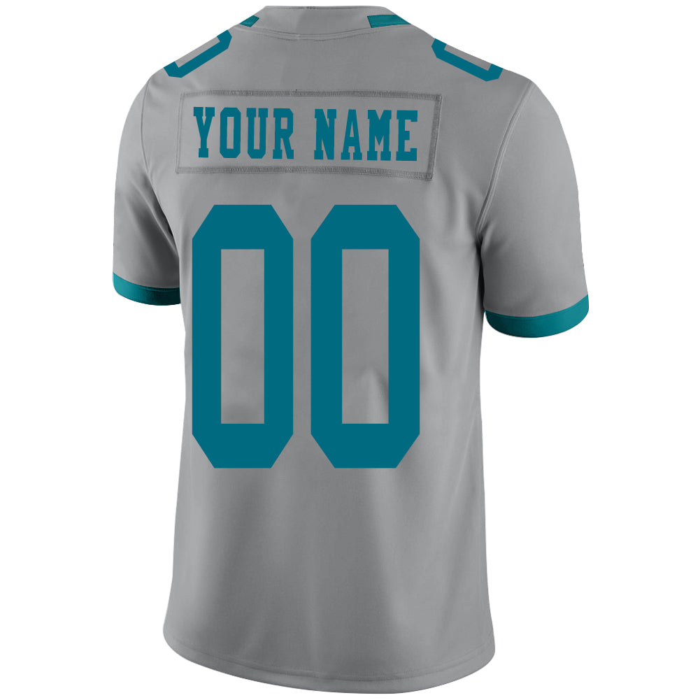 Custom Grey JAX Football Shirt Top