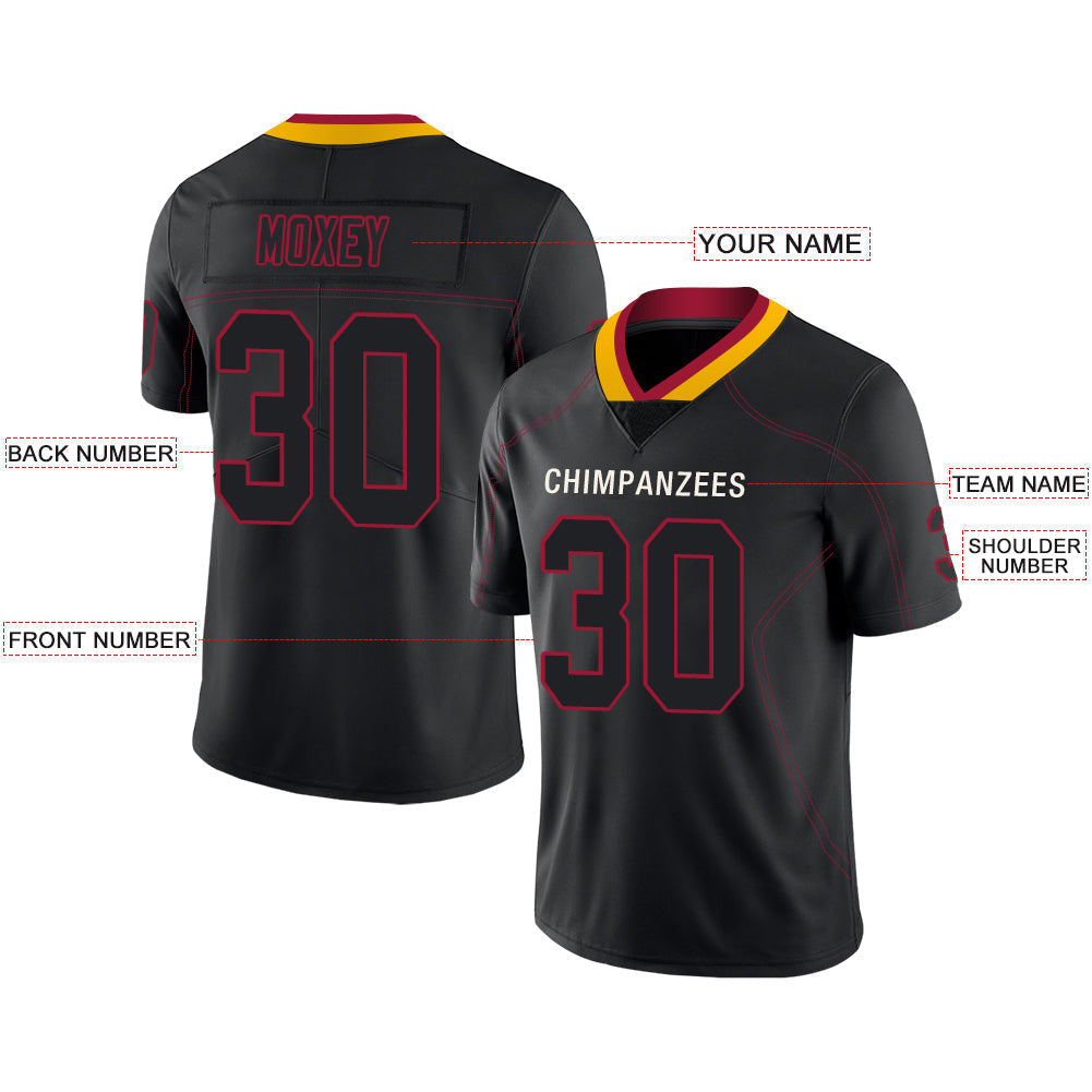 Custom Black Football Shirt Top