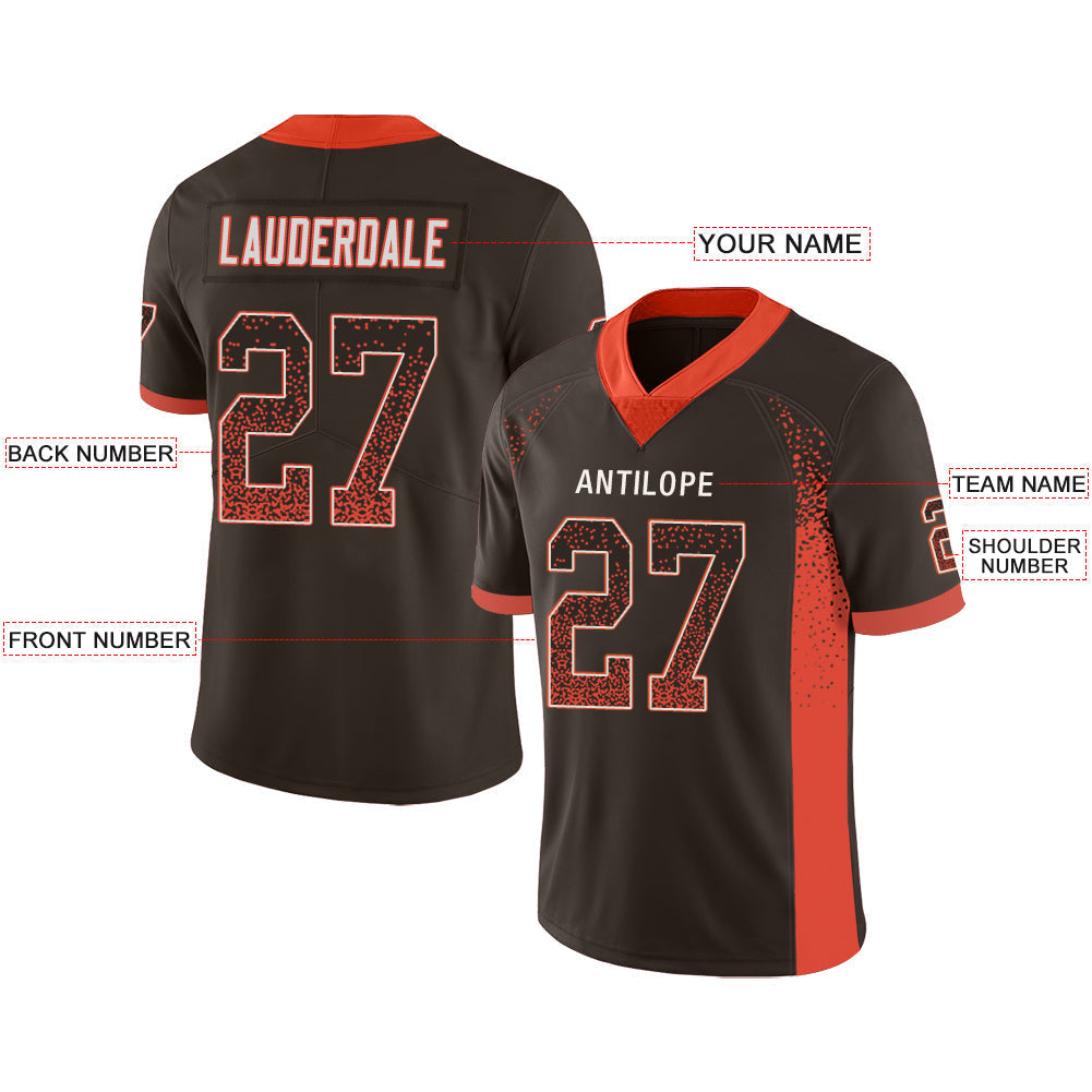 Custom Brown Football Shirt Top