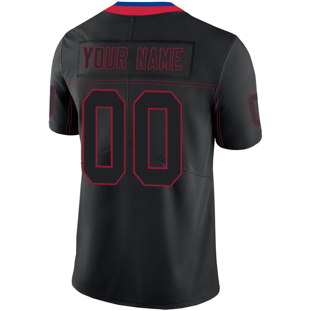Custom Black NYJ Football Shirt Top