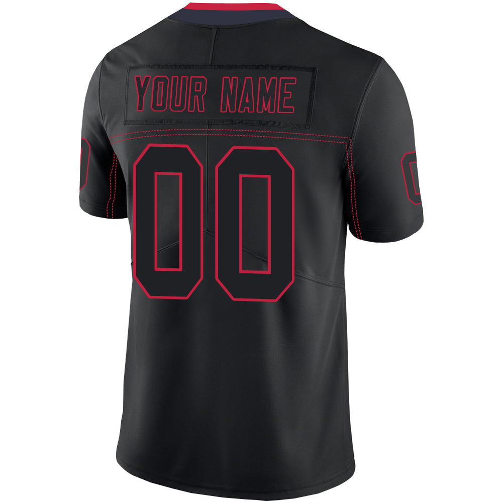 Custom Black NE Football Shirt Top
