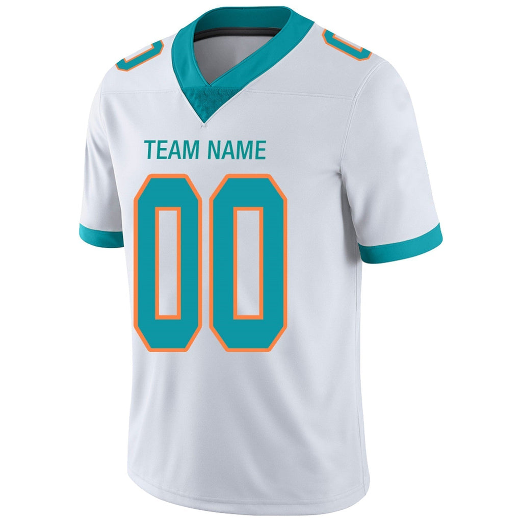 Custom Aqua MIA Football Shirt Top