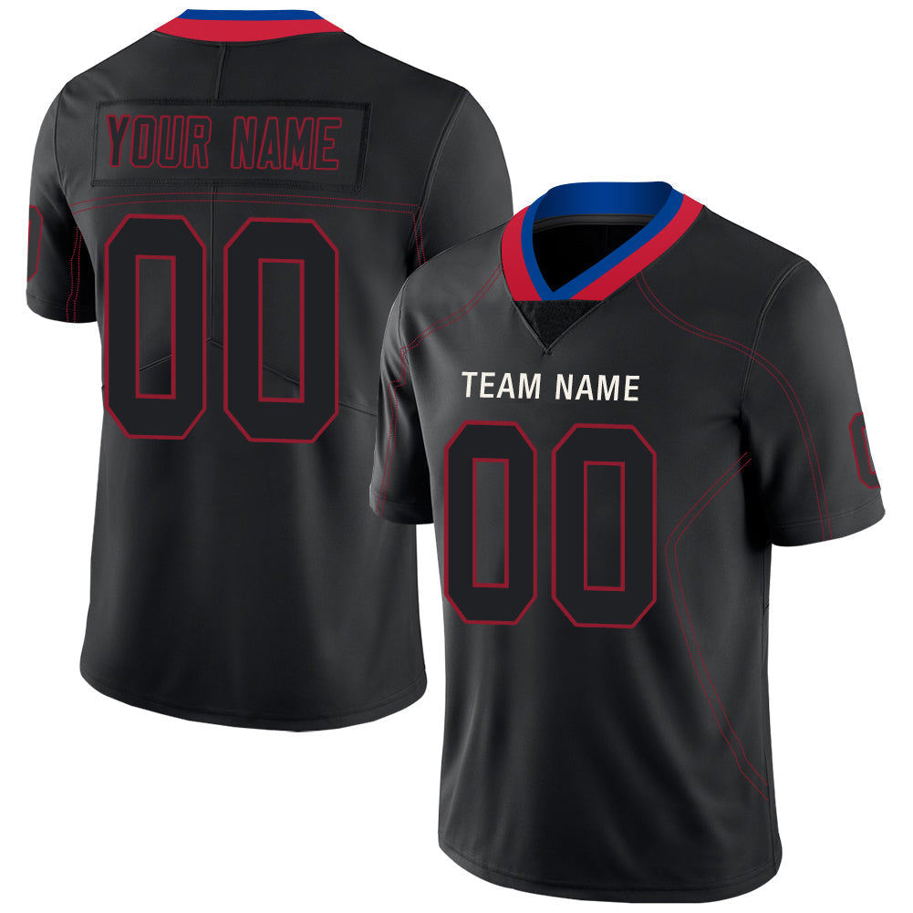Custom Black NYJ Football Shirt Top