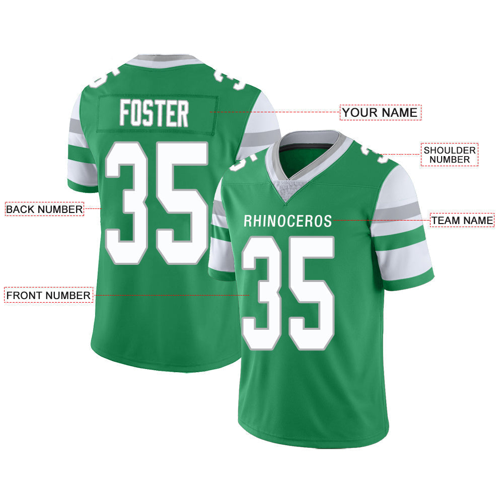 Custom Green NYJ Football Shirt Top