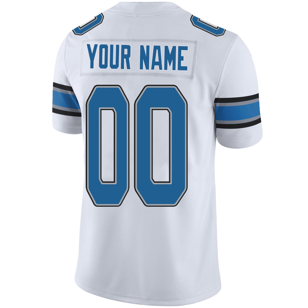 Custom White DET Football Shirt Top