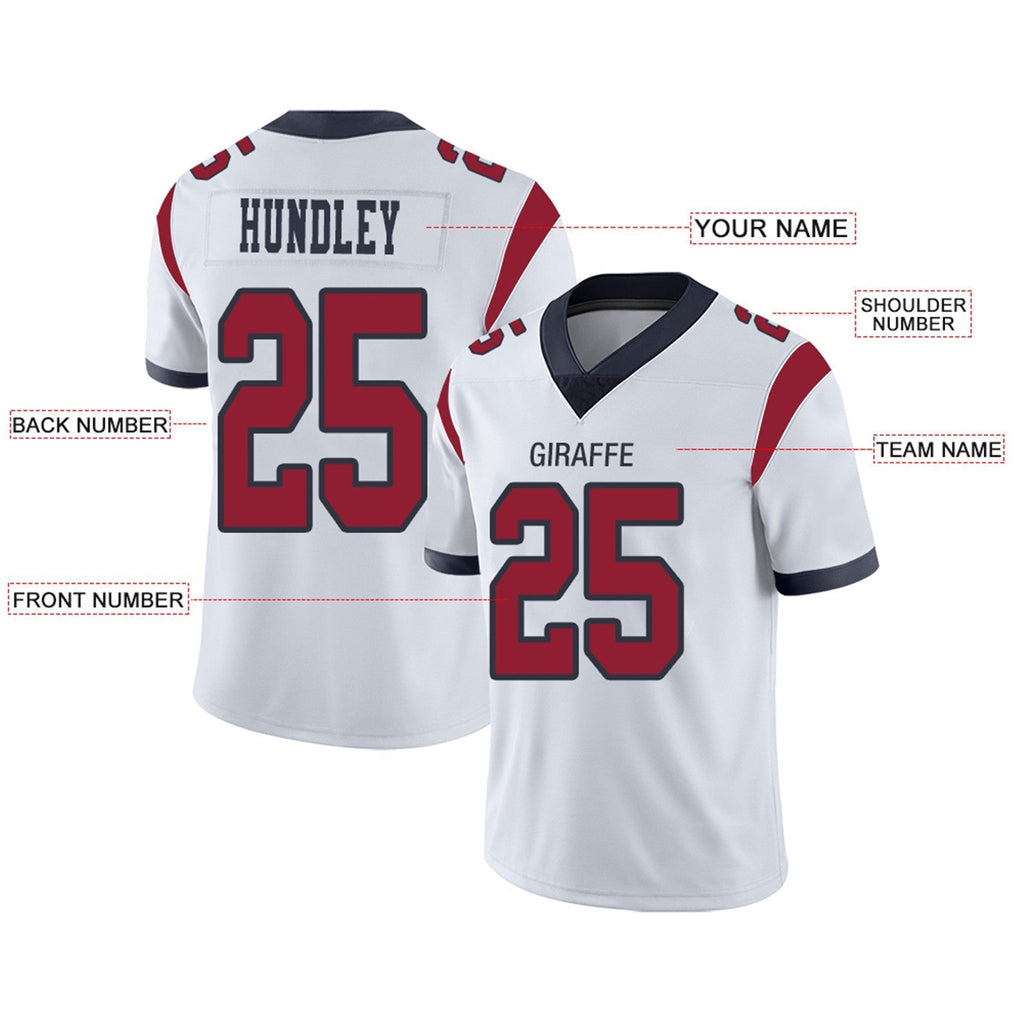 Custom Navy HOU Football Shirt Top