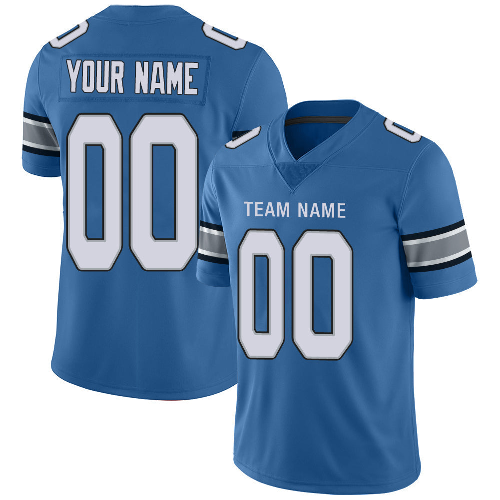 Custom Blue DET Football Shirt Top
