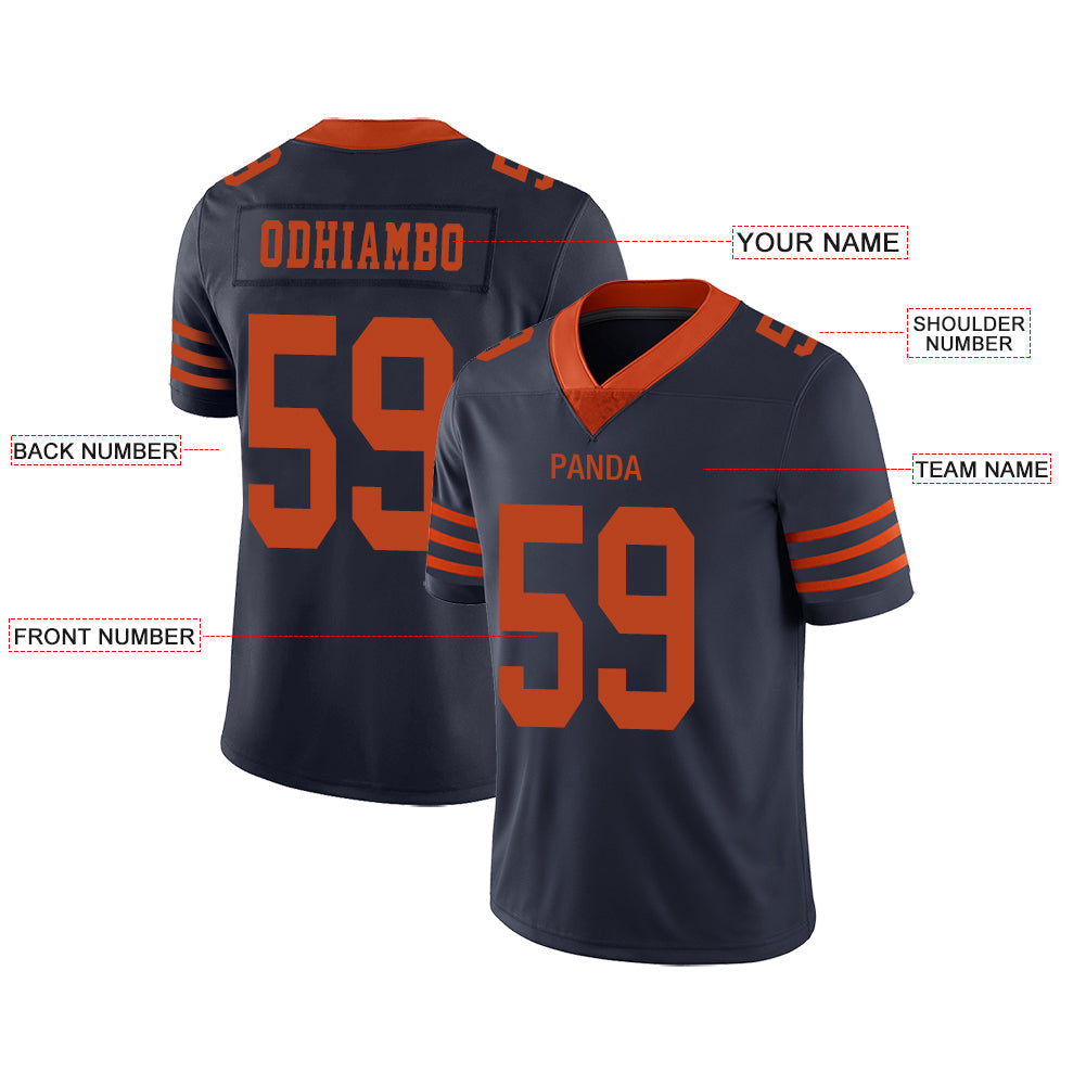 Custom Navy Football Shirt Top