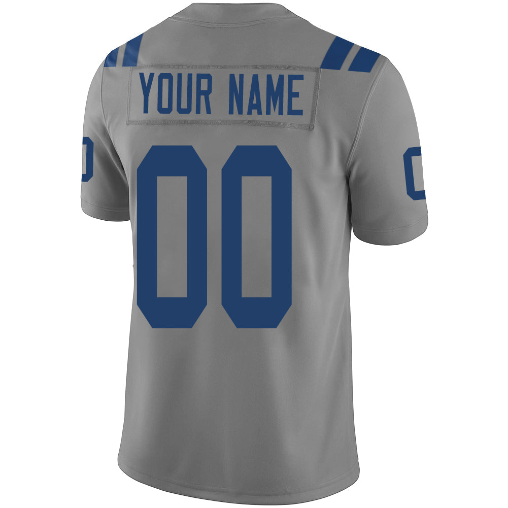 Custom Grey IND Football Shirt Top