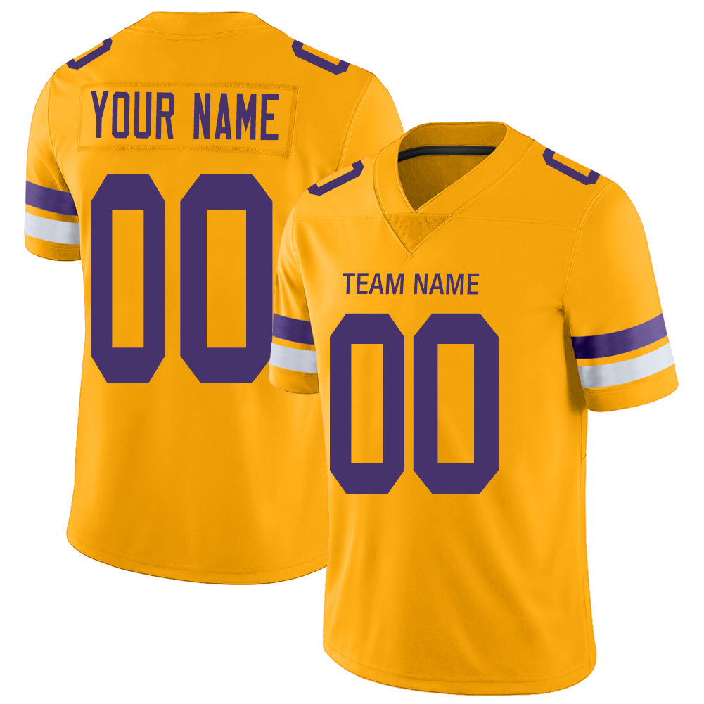 Custom Gold MIN Football Shirt Top