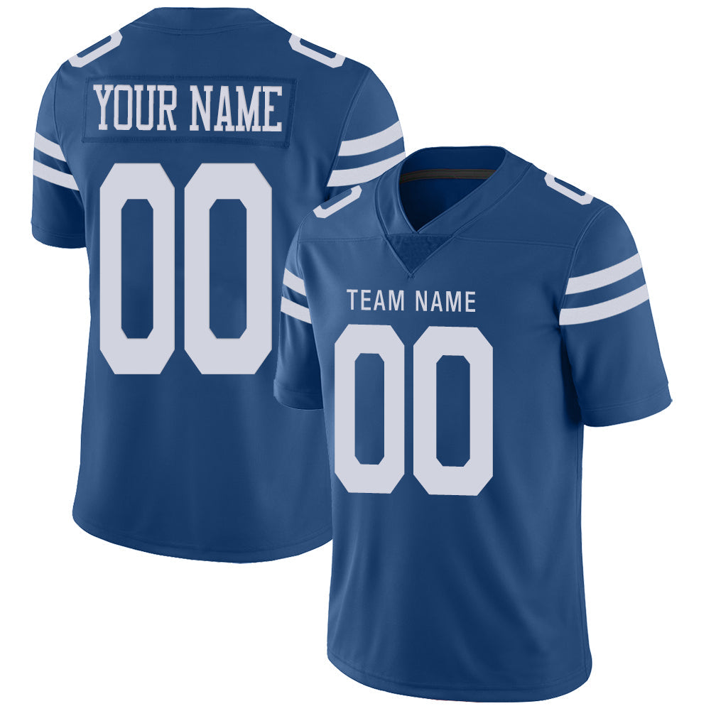 Custom Blue IND Football Shirt Top