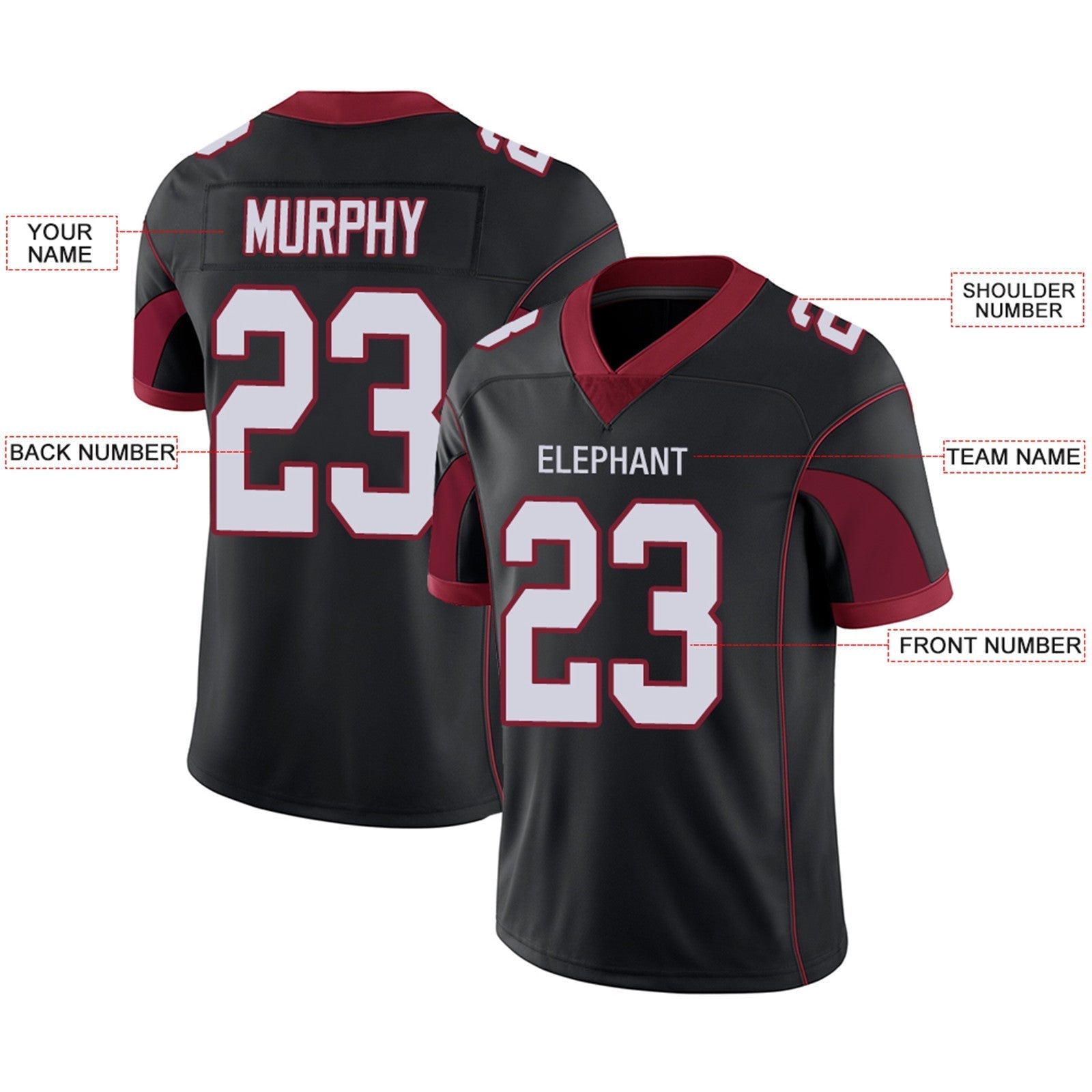 Custom Red Football Shirt Top