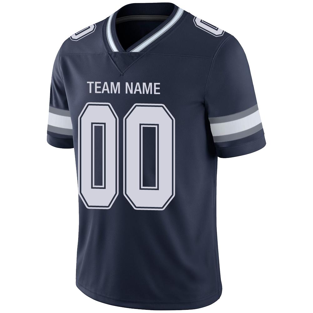 Custom Navy DAL Football Shirt Top