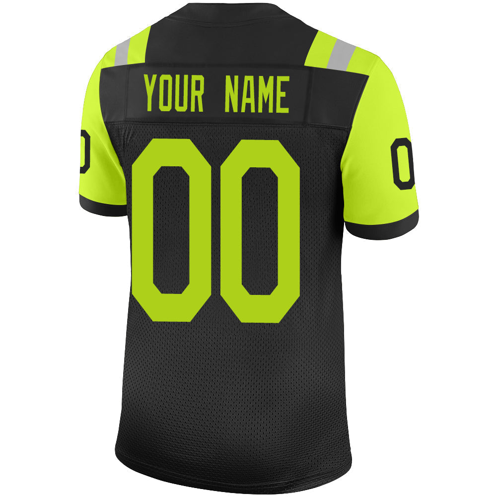 Custom Black NYJ Football Shirt Top