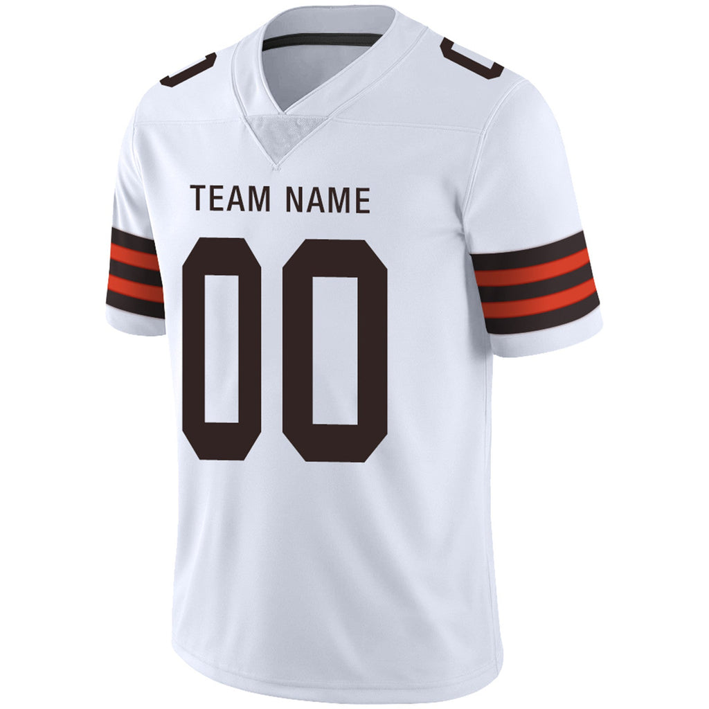 Custom Brown CLE Football Shirt Top