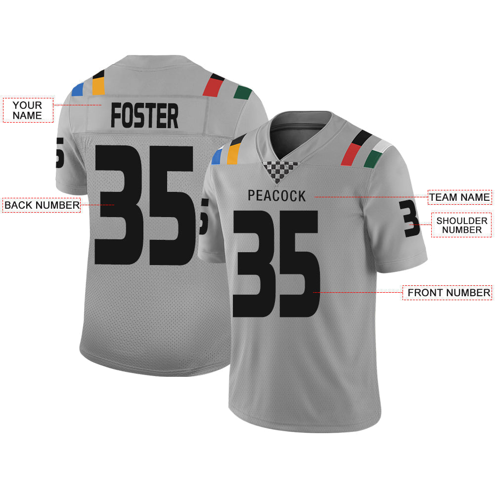 Custom Grey IND Football Shirt Top