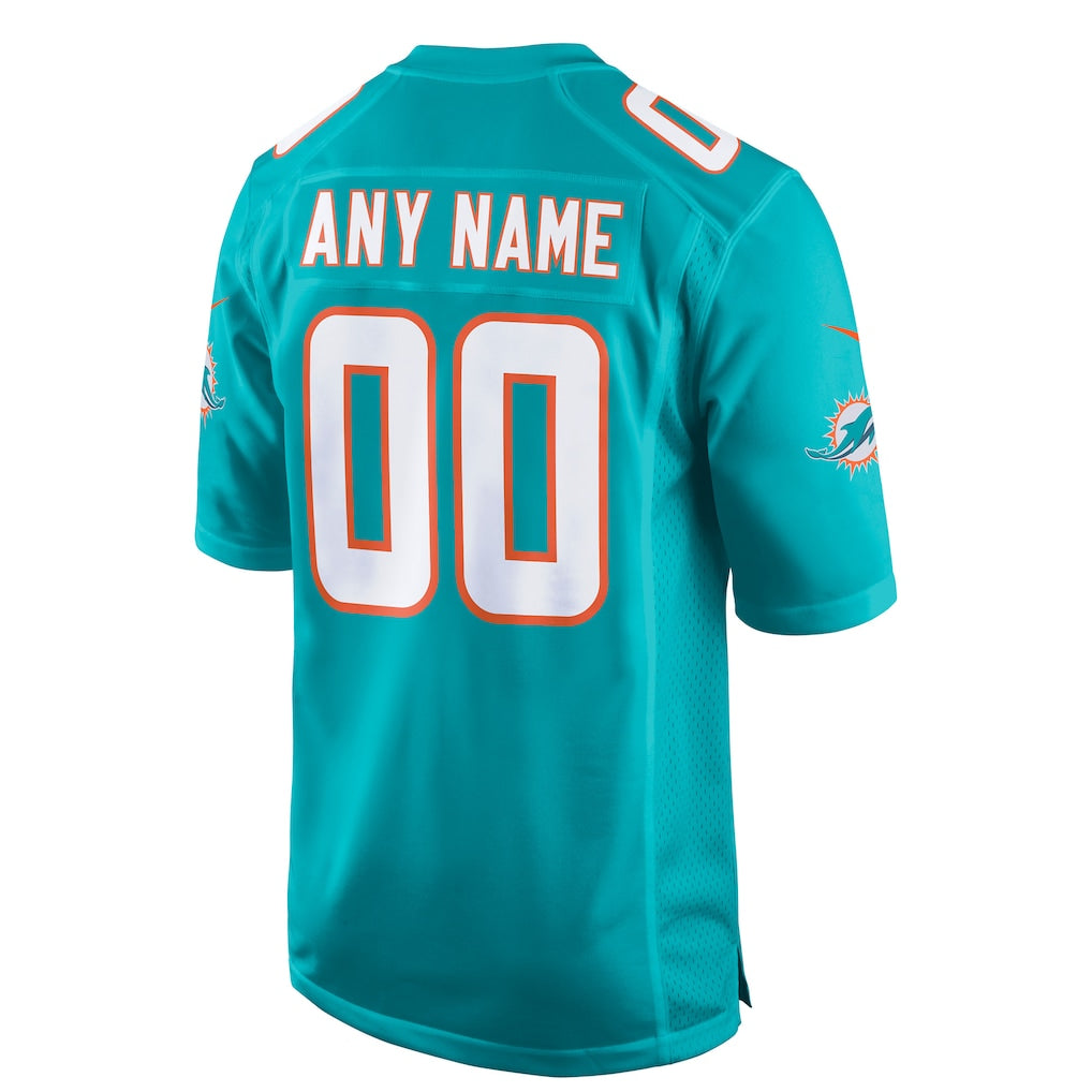 Custom Aqua MIA Football Shirt Top