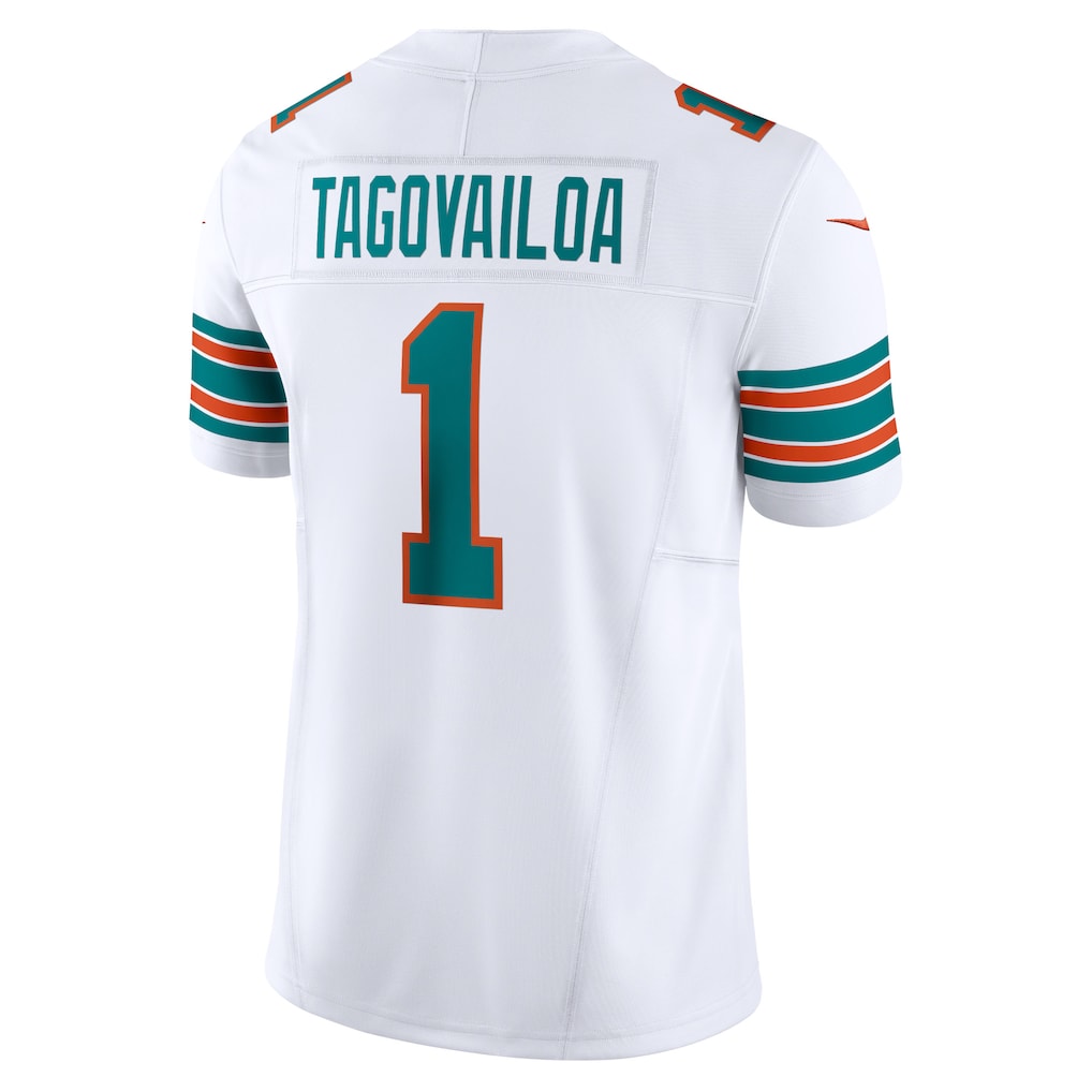 Custom #1 White MIA Football Shirt Top