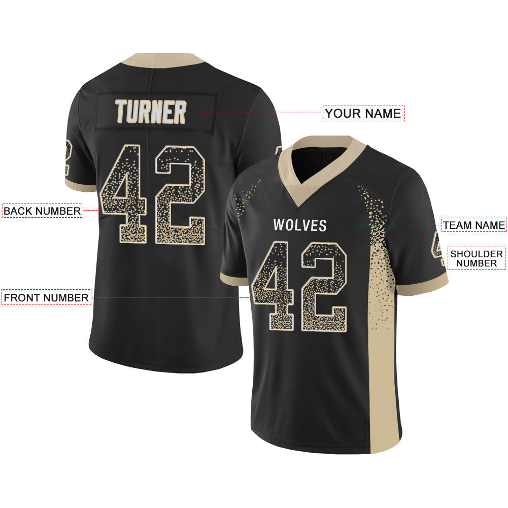 Custom Black Football Shirt Top