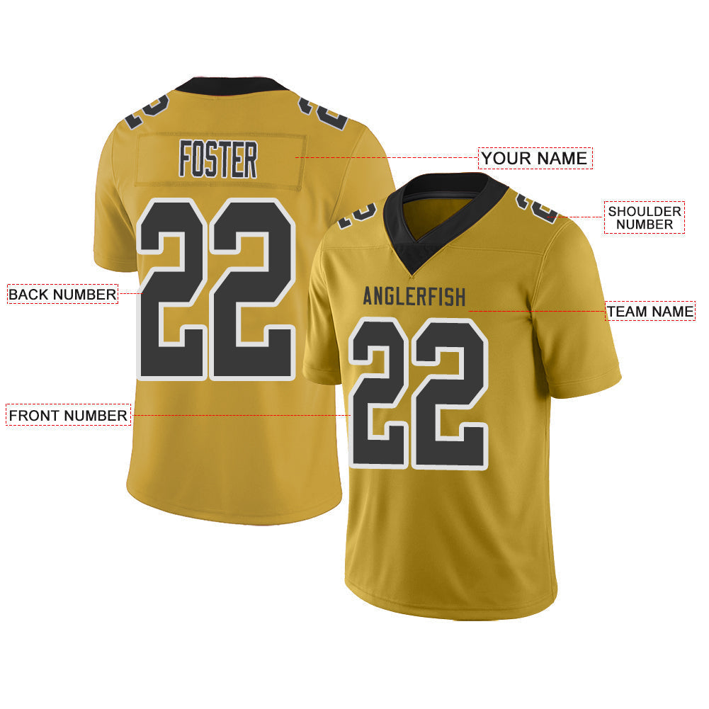 Custom Gold Football Shirt Top