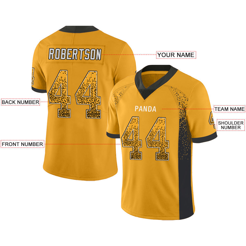 Custom Yellow PIT Football Shirt Top