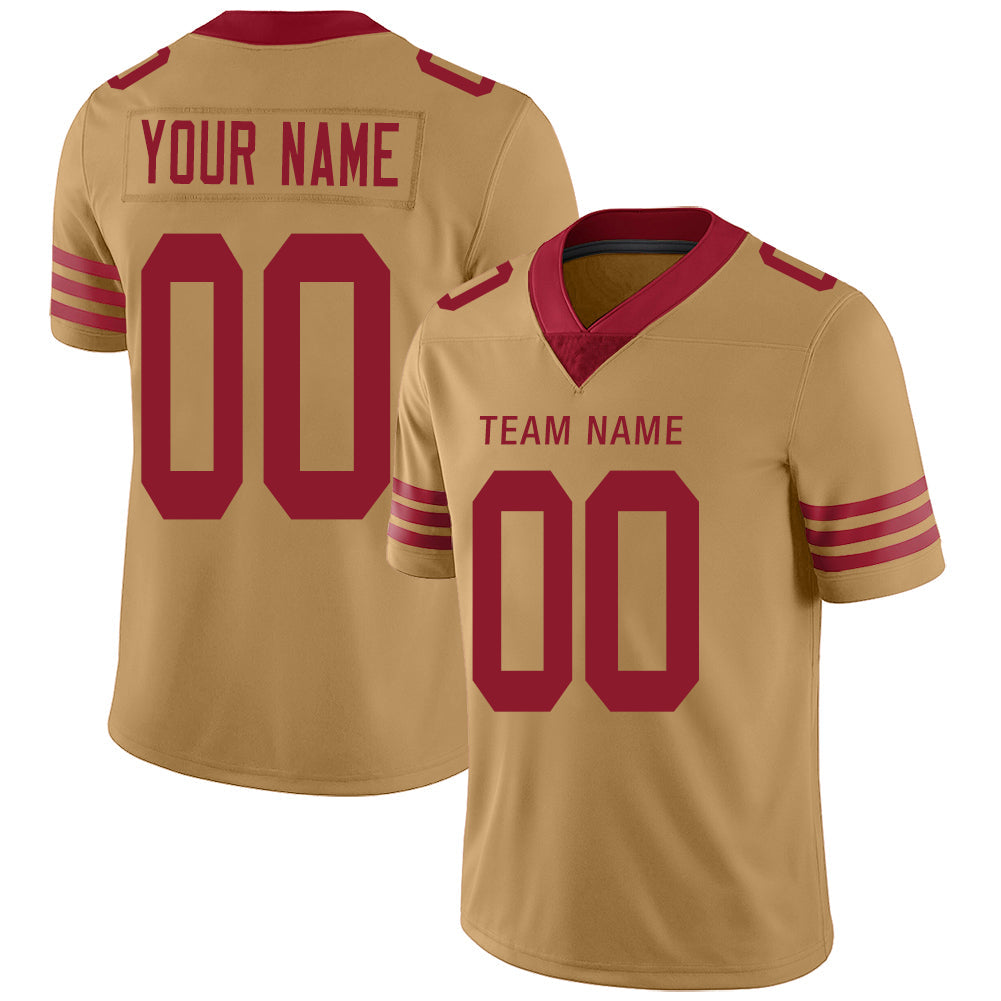Custom Gold SF Football Shirt Top