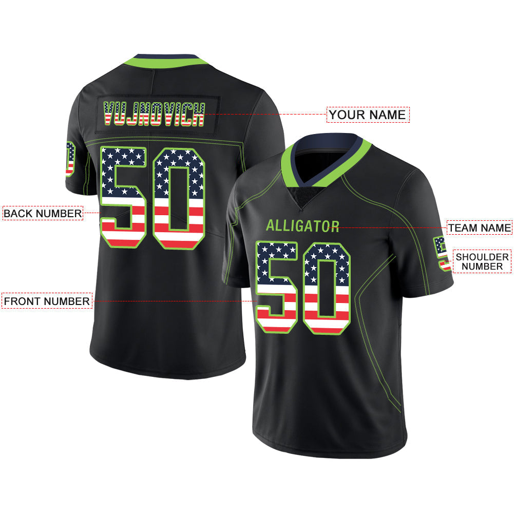 Custom Black SEA Football Shirt Top