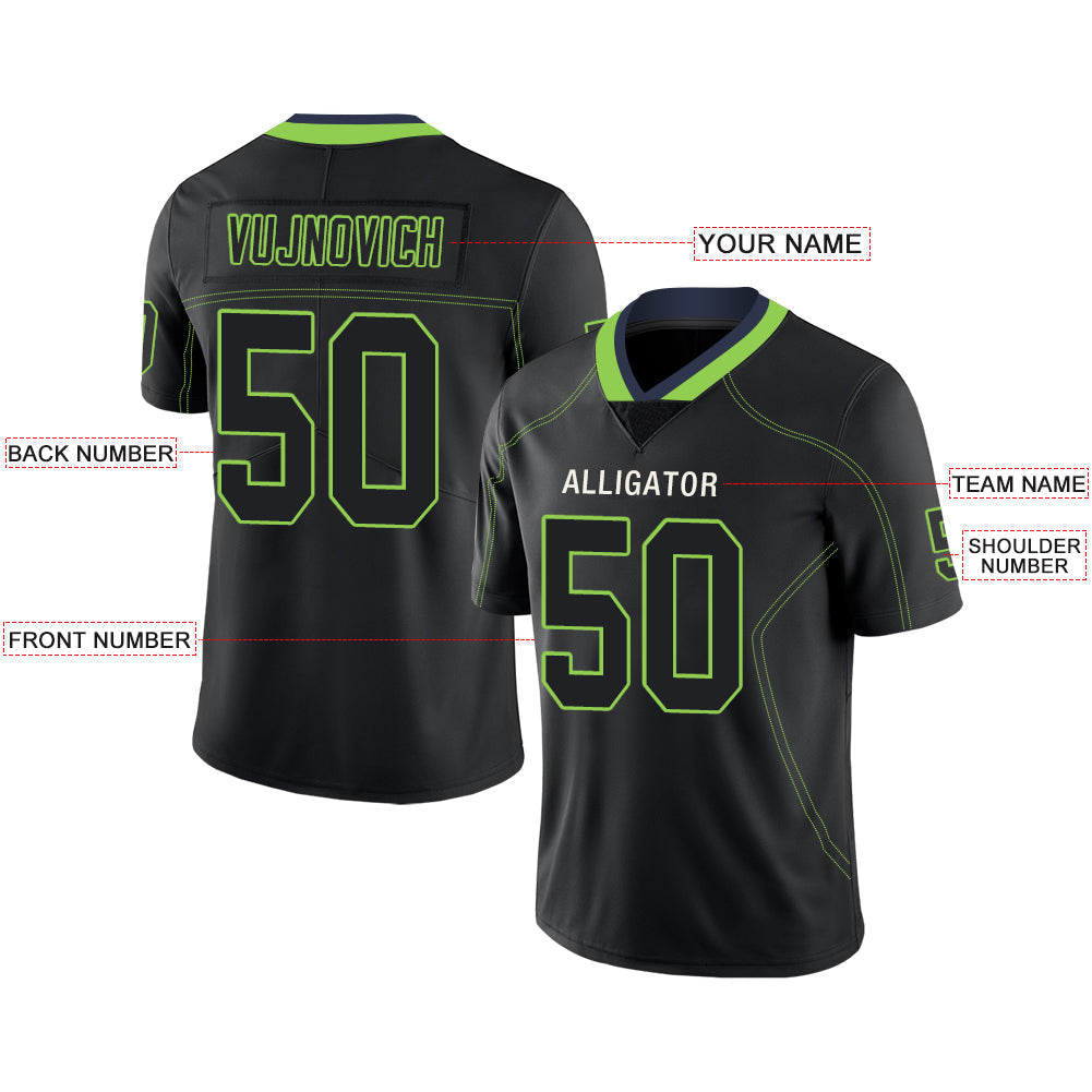Custom Black SEA Football Shirt Top