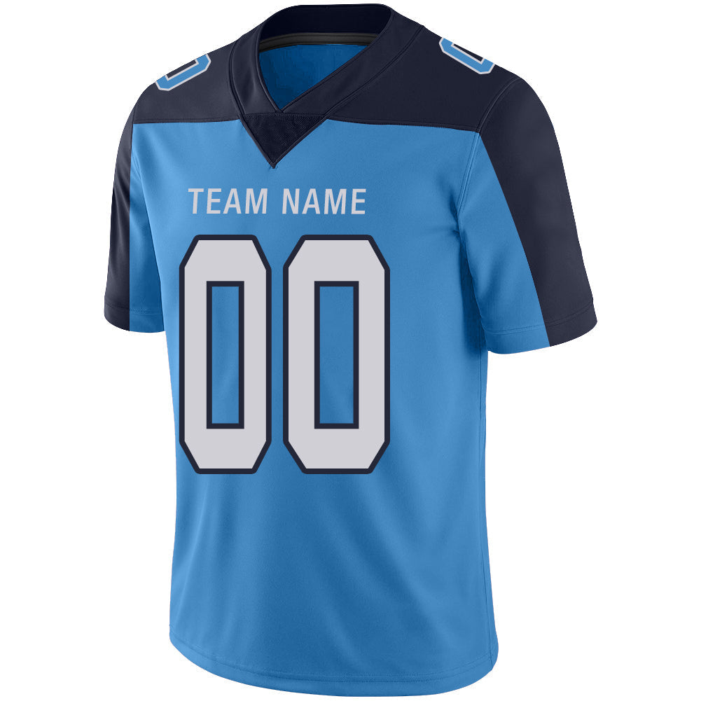 Custom Light Blue TEN Football Shirt Top