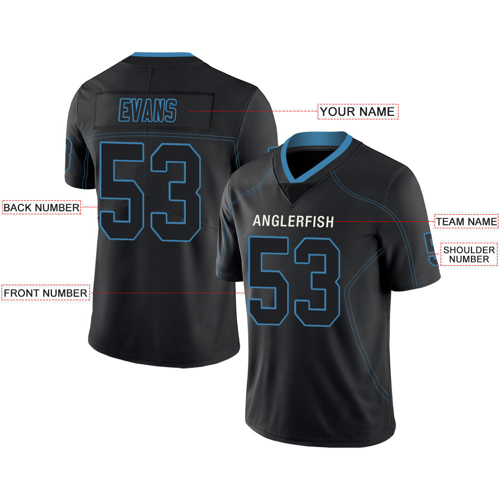 Custom Black TEN Football Shirt Top