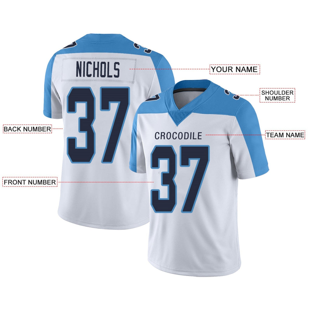 Custom Navy TEN Football Shirt Top